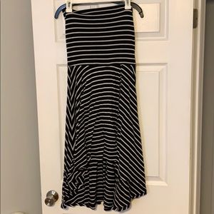 High low strapless dress